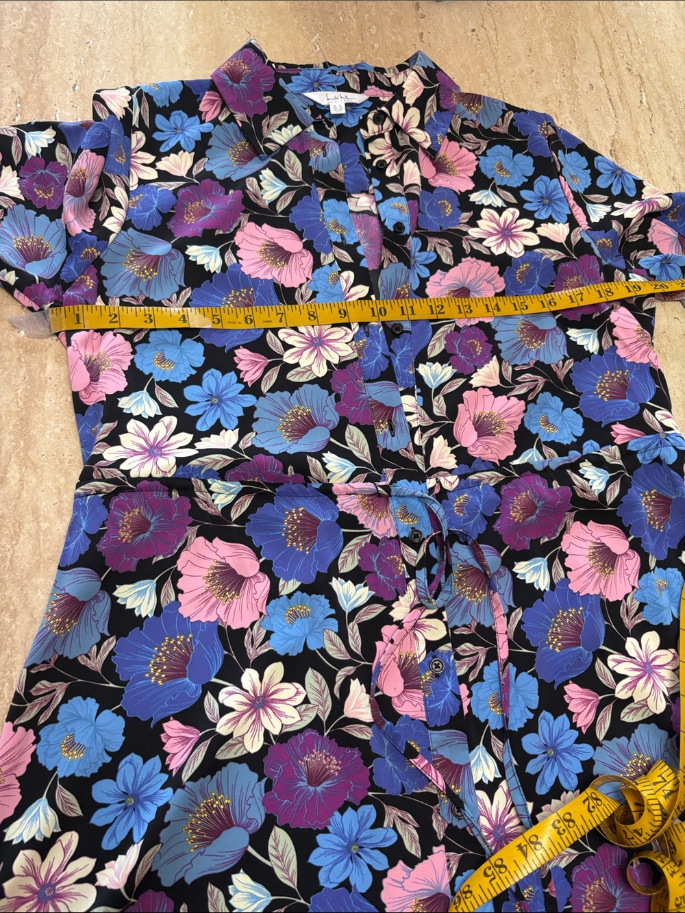 NWOT Colorful Floral Maxi Nicole Miller Dress - Picture 5 of 8